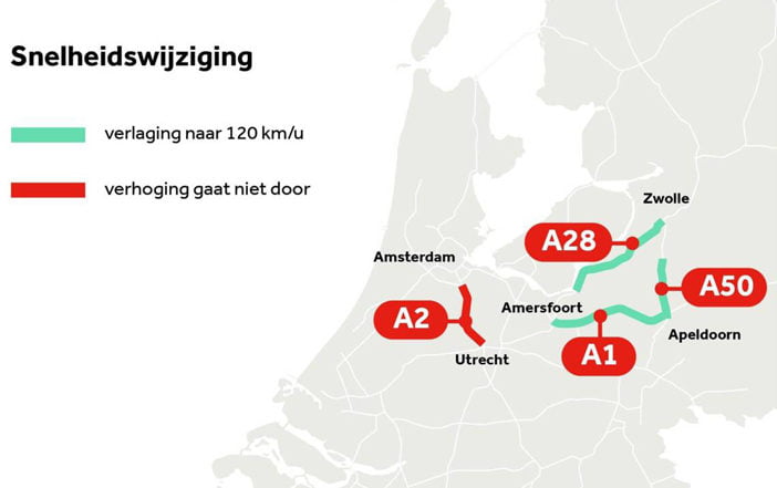 Maximum Snelheid Snelwegen Omlaag Door Stikstofuitspraak ...